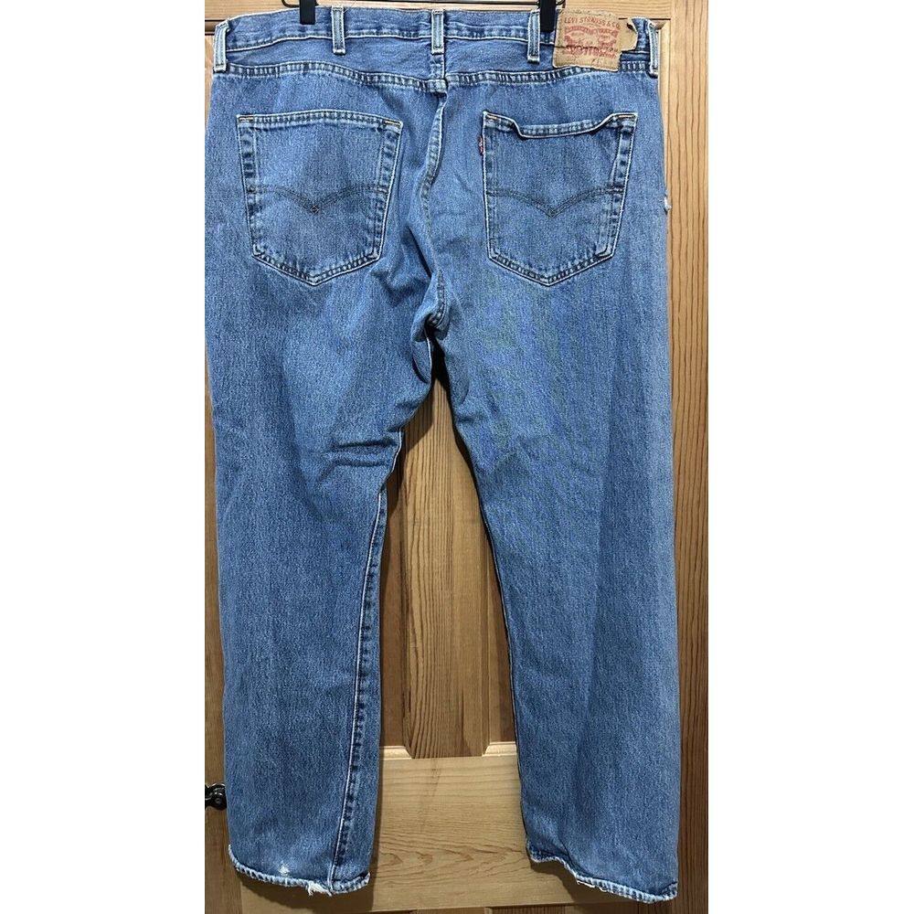 Levi's 501 Jeans Men's Original Fit Straight Leg Button Fly Blue Denim 40x30 EUC